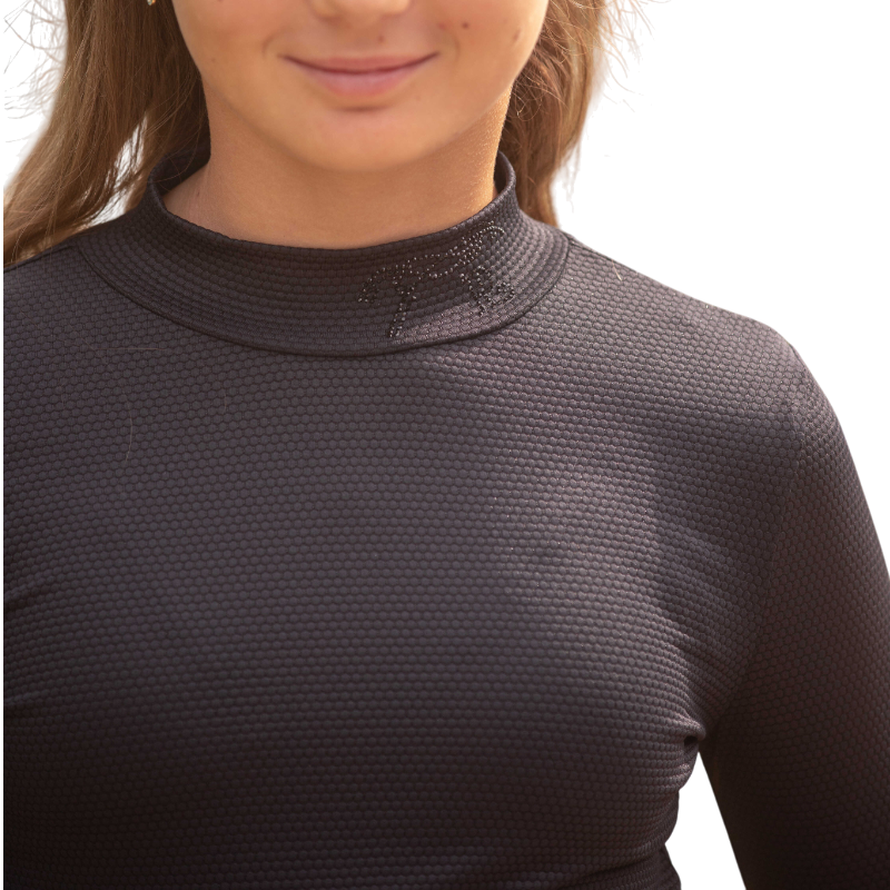 Eden by Pénélope - T-shirt manches longues enfant Tutty noir | - Ohlala