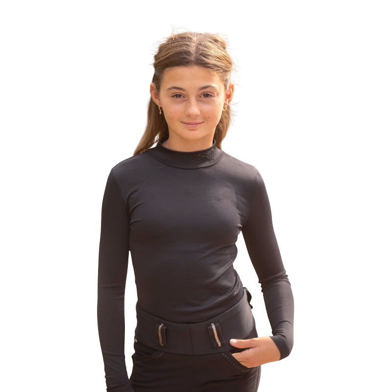 Eden by Pénélope - T-shirt manches longues enfant Tutty noir | - Ohlala