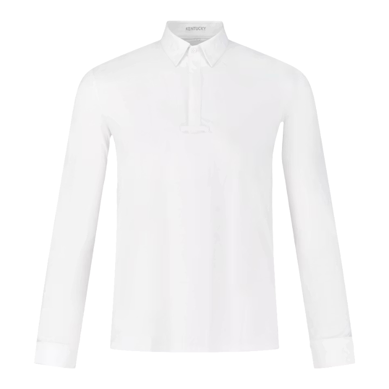 Kentucky Horsewear - Polo de concours manches longues homme Classic blanc | - Ohlala