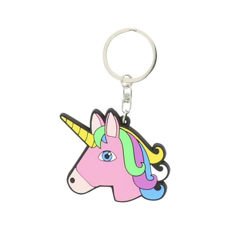 Equi-kids - Porte-clés tête de licorne rose | - Ohlala