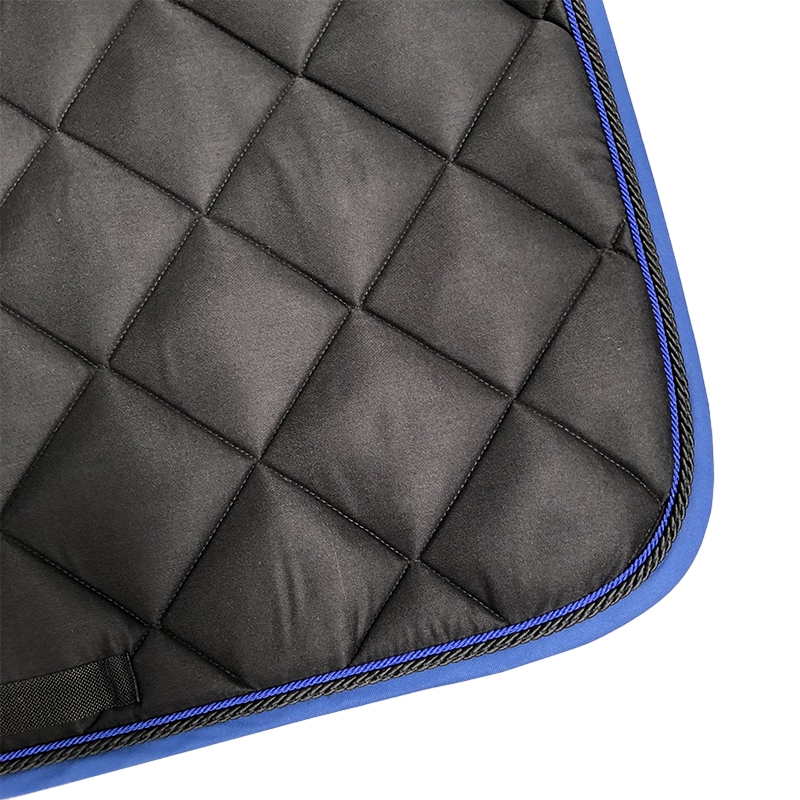 Privilège Equitation - Tapis de selle noir/ noir/ bleu roi | - Ohlala