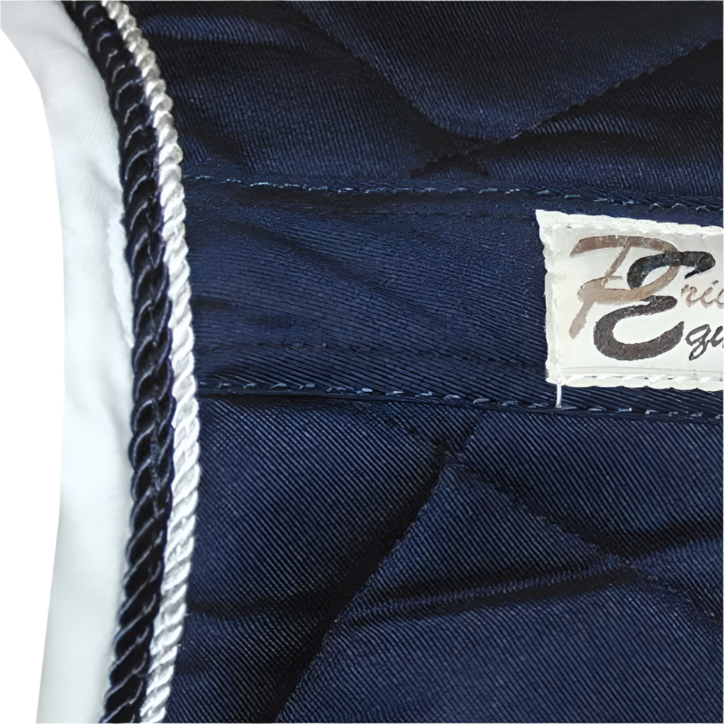 Privilège Equitation - Tapis de selle Palm Beach marine/ blanc/ marine | - Ohlala