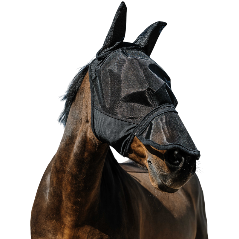 Pro Series - Masque anti-mouches et UV Extra noir | - Ohlala