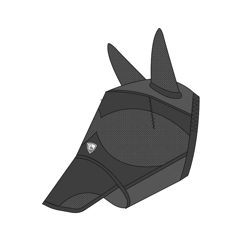 Pro Series - Masque anti-mouches et UV Visor noir | - Ohlala