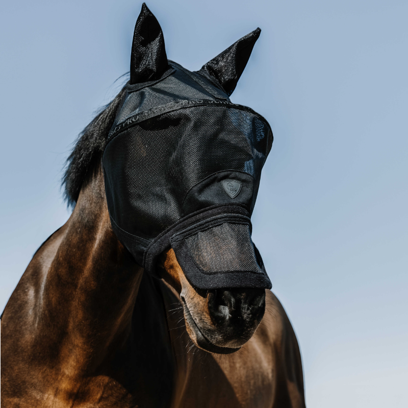 Pro Series - Masque anti-mouches et UV noir | - Ohlala