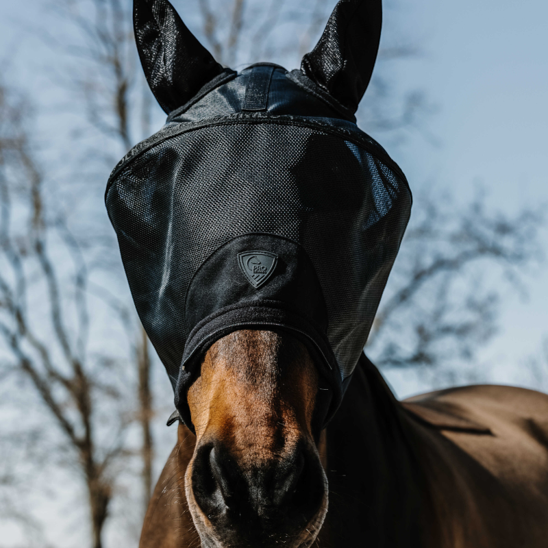 Pro Series - Masque anti-mouches et UV noir | - Ohlala