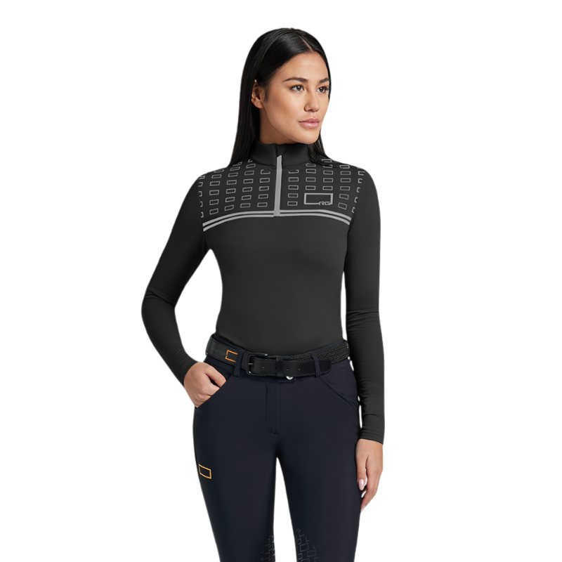 RG Italy - Baselayer manches longues femme RG Jersey Fleece noir | - Ohlala