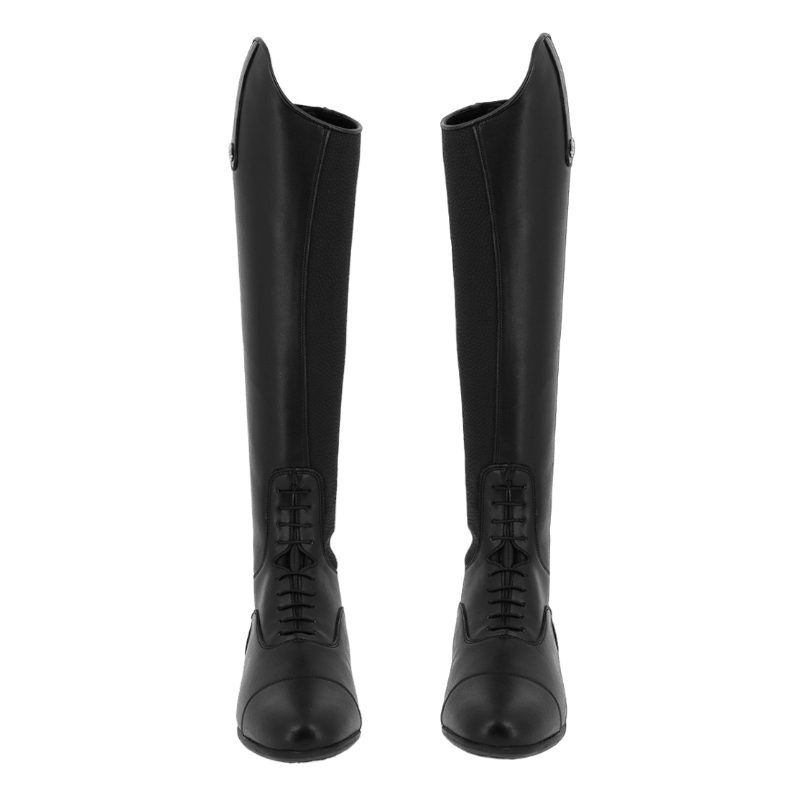 Riding World - Bottes d'équitation synthétiques à lacets noir | - Ohlala