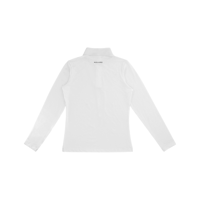 Riding World - Polo de concours manches longues femme Reine blanc | - Ohlala