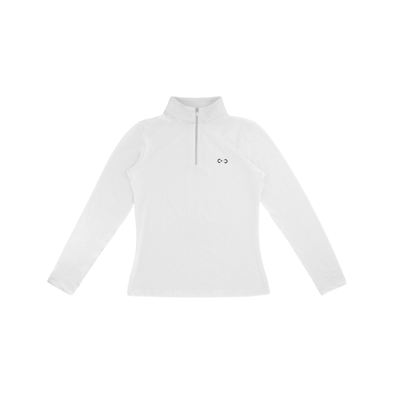 Riding World - Polo de concours manches longues femme Reine blanc | - Ohlala