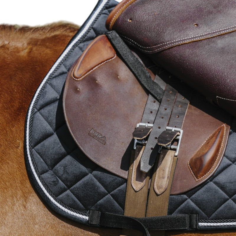 Riding World - Tapis de selle Velours noir | - Ohlala