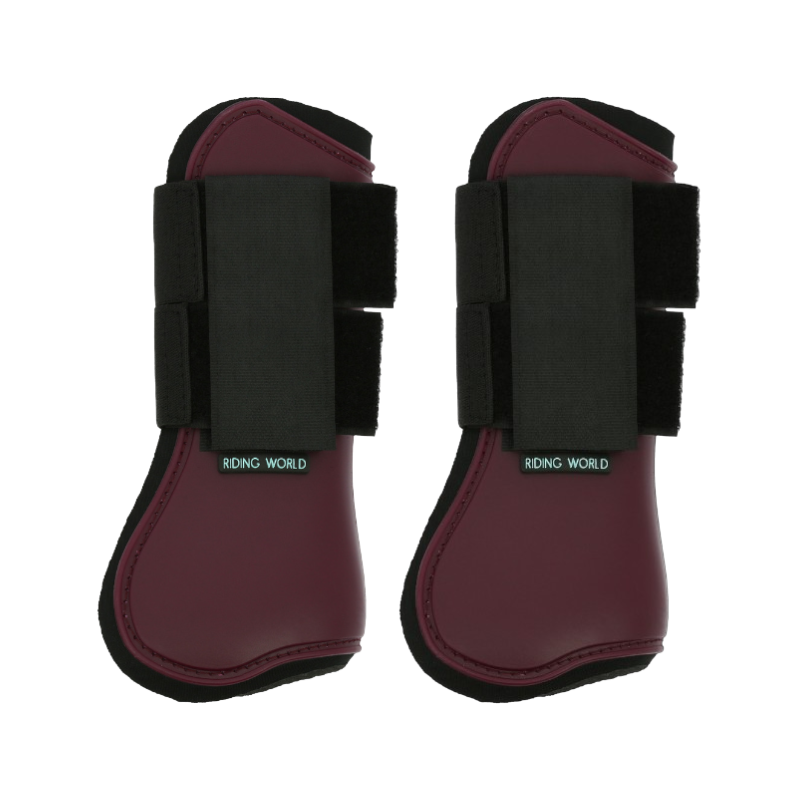 Riding World - Guêtres protège-tendons bordeaux x2 | - Ohlala