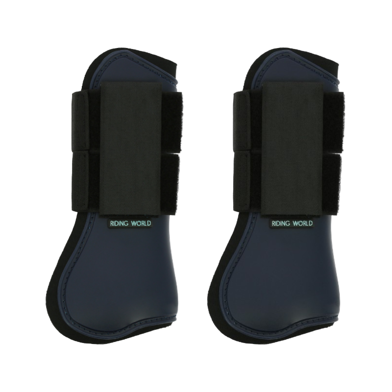 Riding World - Guêtres protège-tendons marine x2 | - Ohlala