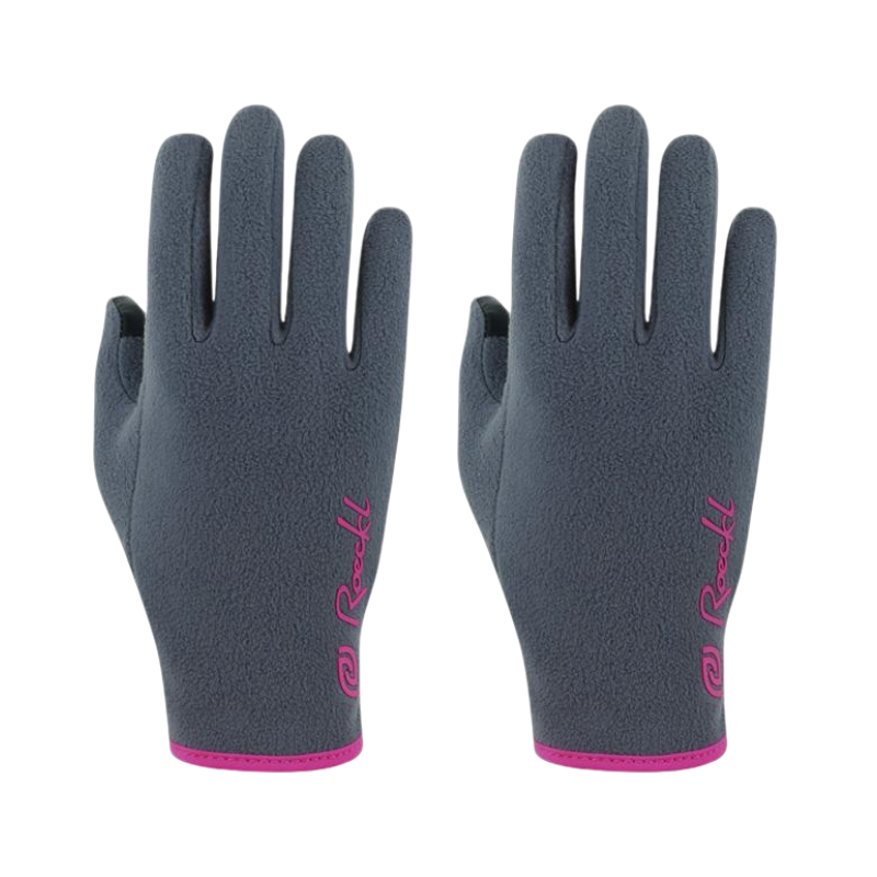 Roeckl - Gants enfant Noville Junior gris/ rose | - Ohlala