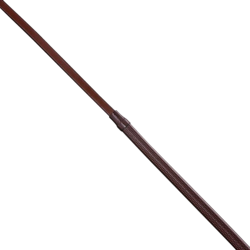 Eric Thomas - Rênes caoutchouc 16mm havane | - Ohlala