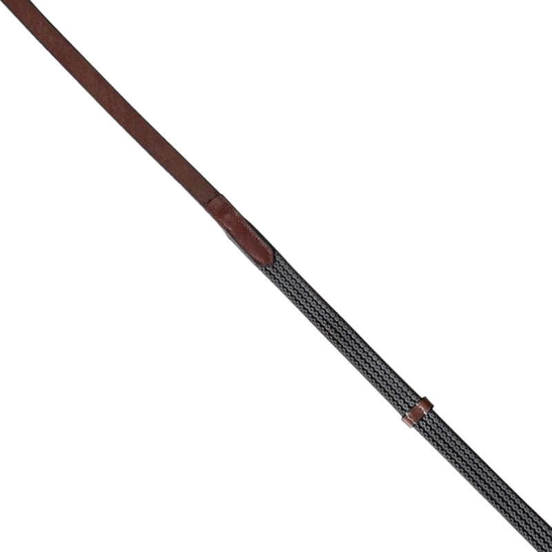 Eric Thomas - Rênes supergrip épaisses havane | - Ohlala