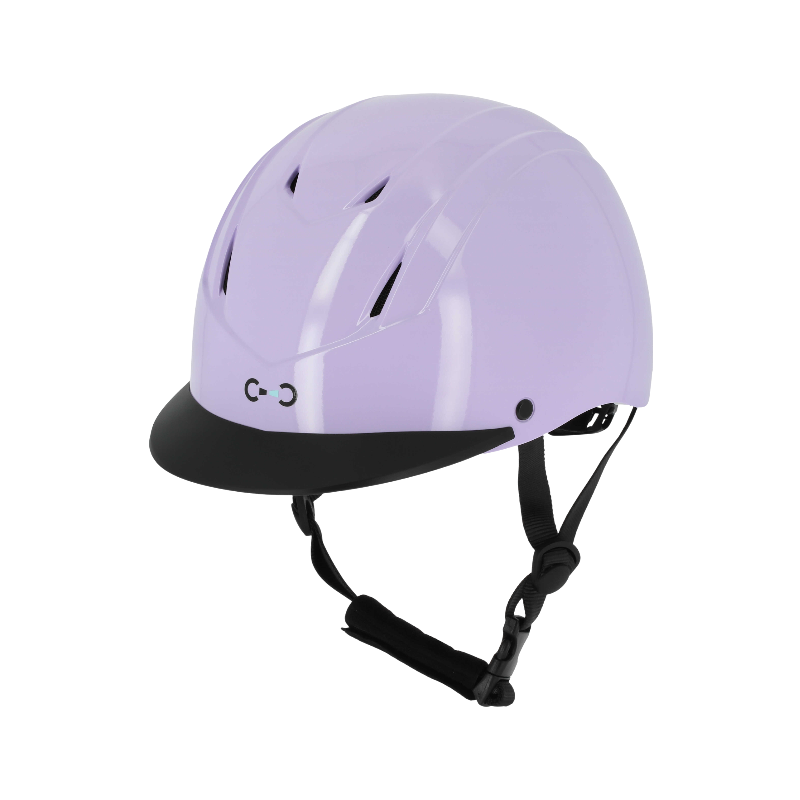 Riding World - Casque d'équitation Topy lilas brillant | - Ohlala