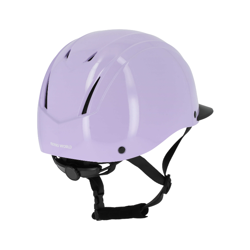 Riding World - Casque d'équitation Topy lilas brillant | - Ohlala