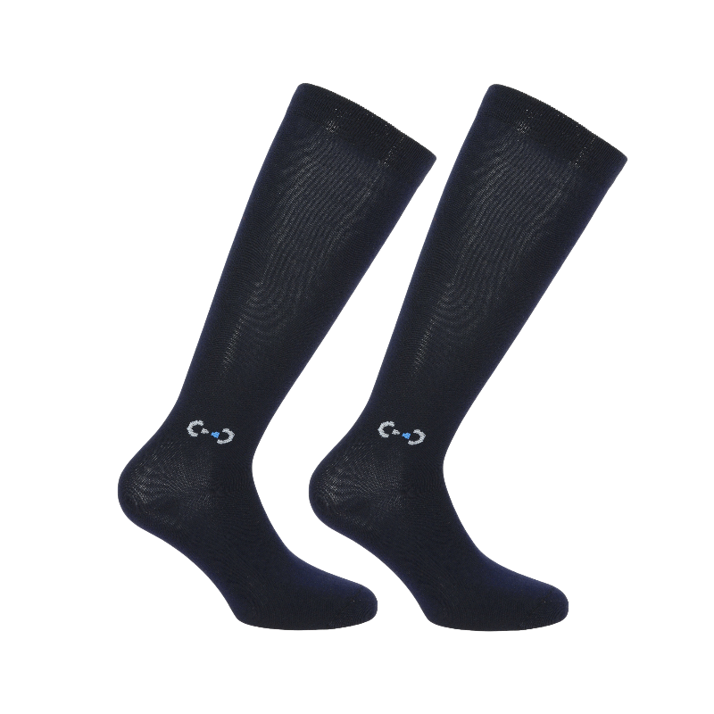 Riding World - Chaussettes d'équitation Jody marine (x3) | - Ohlala