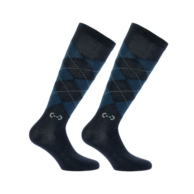 Riding World - Chaussettes d'équitation Jude marine (x2) | - Ohlala