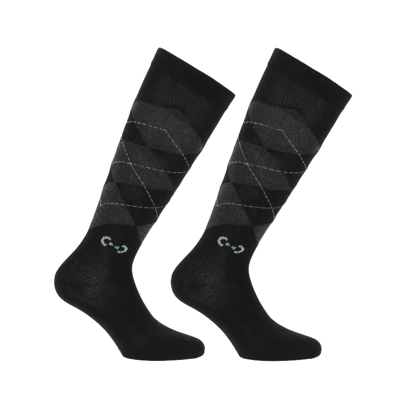 Riding World - Chaussettes d'équitation Jude noir (x2) | - Ohlala
