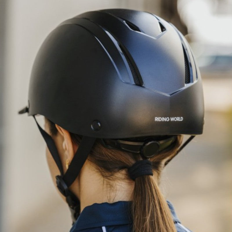 Riding World - Casque d'équitation Topy noir mat | - Ohlala