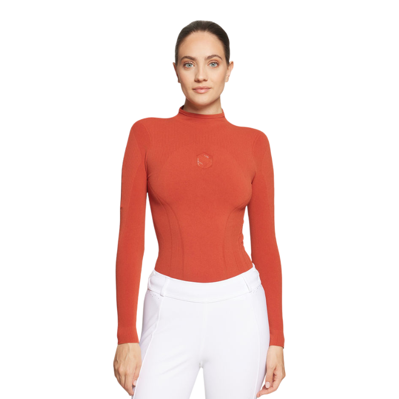 Samshield - Baselayer manches longues femme Alicia Turtle Neck copper coin | - Ohlala