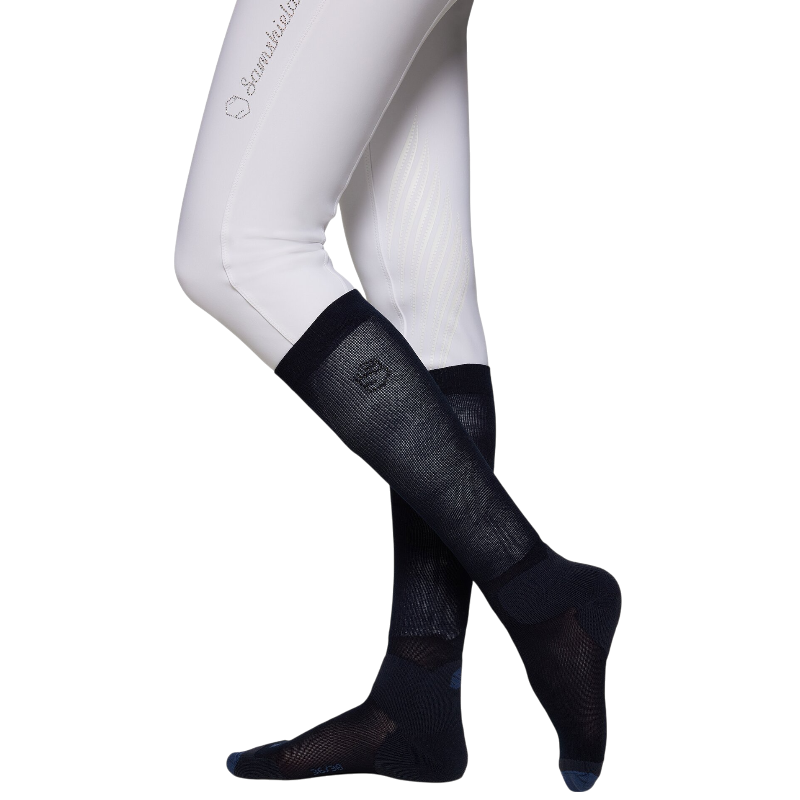Samshield - Chaussettes d'équitation unsiexe Balzane Soft Air marine | - Ohlala
