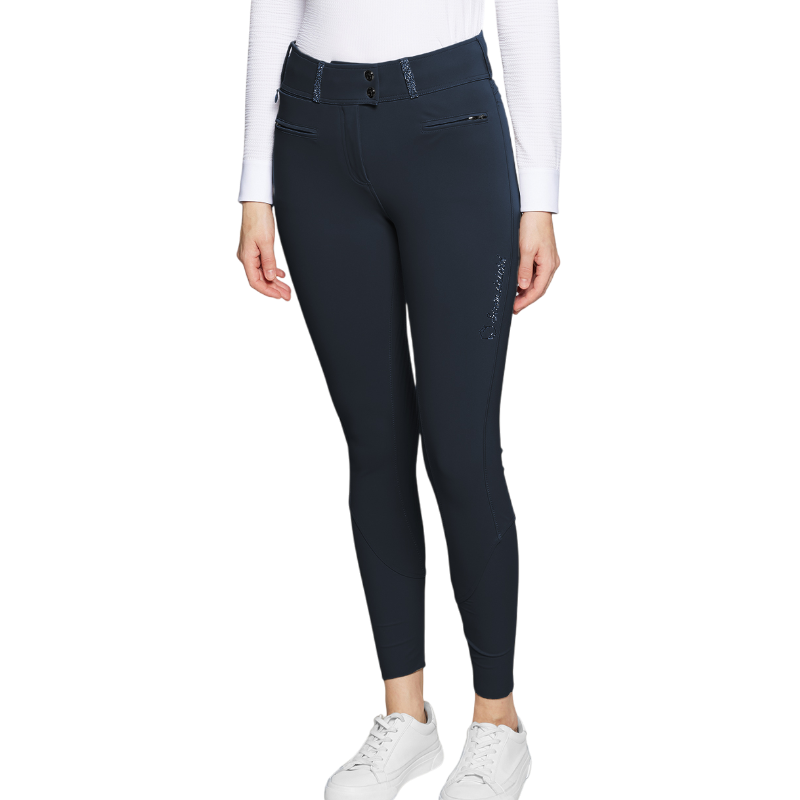 Samshield - Pantalon d'équitation femme Claranova marine full grip | - Ohlala
