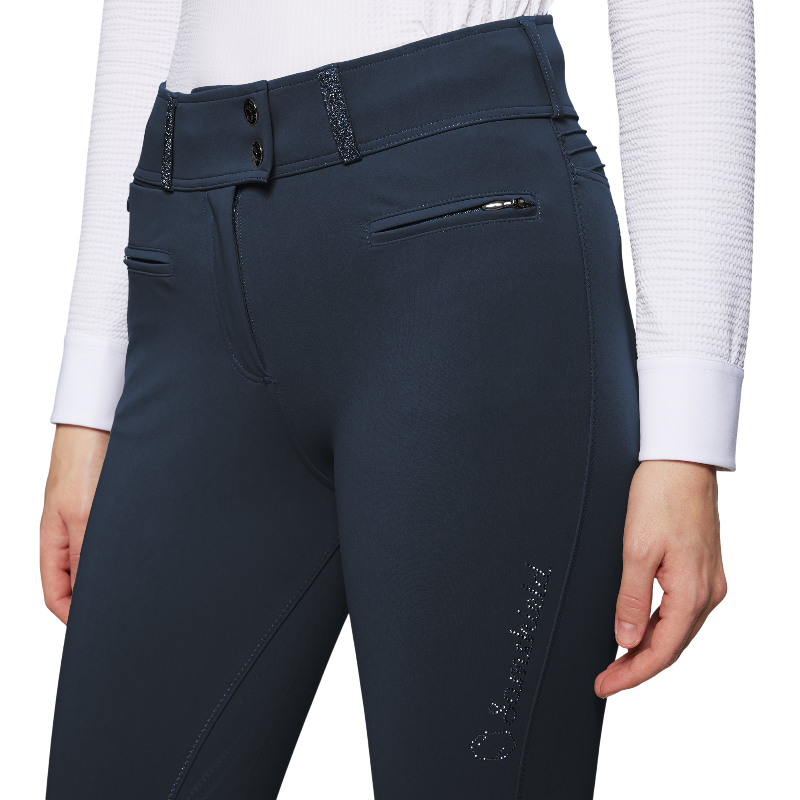 Samshield - Pantalon d'équitation femme Claranova marine full grip | - Ohlala