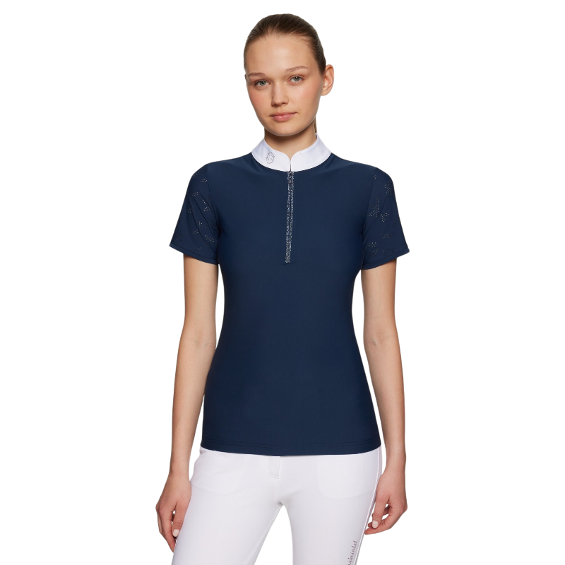 Samshield - Polo de concours manches courtes femme Aloise Air cosmic blue | - Ohlala