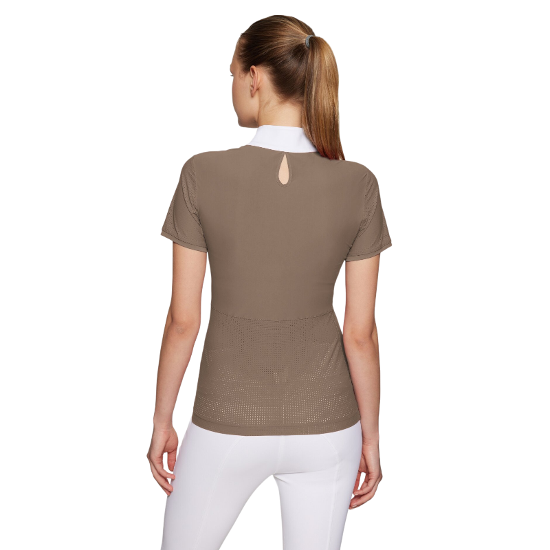 Samshield - Polo de concours manches courtes femme Roxy Premium camel | - Ohlala