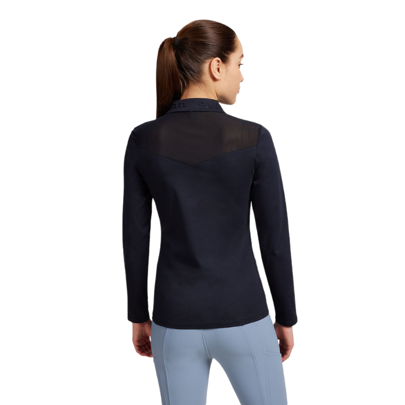 Samshield - Polo manches longues femme Lucie marine mesh | - Ohlala