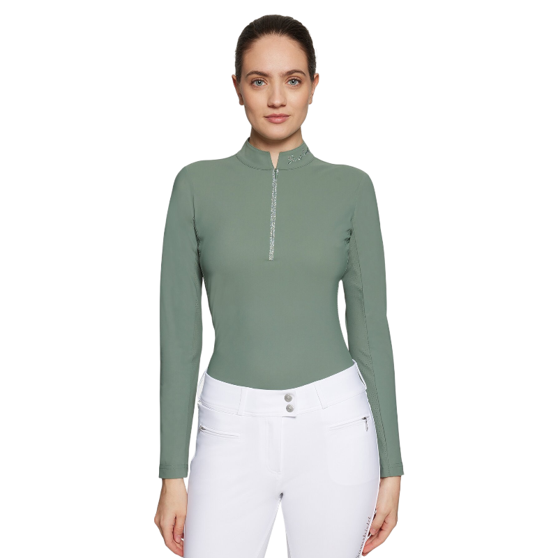 Samshield - T-shirt technique manches longues femme Brunella pistaccio | - Ohlala