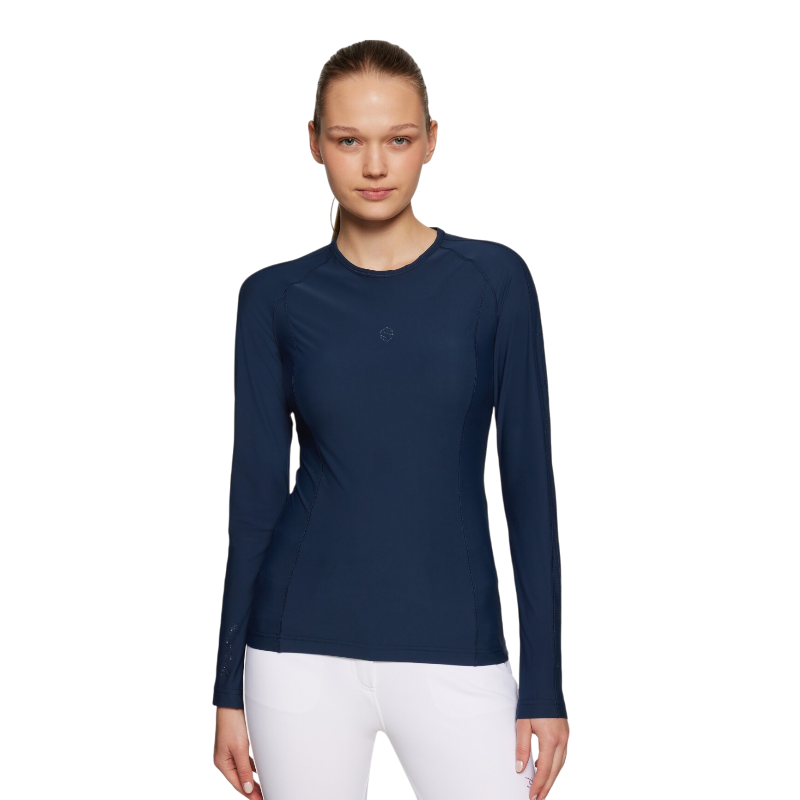 Samshield - T-shirt technique manches longues femme Evy Air cosmic blue | - Ohlala