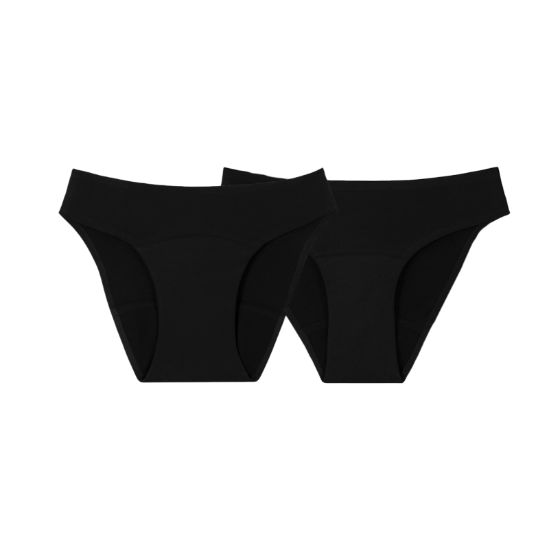 Smoon - Pack culottes menstruelles flux abondant et moyen noir x2 | - Ohlala