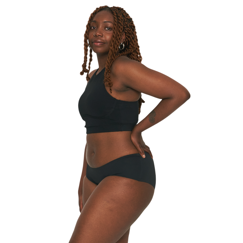 Smoon - Shorty menstruel Amphitrite flux moyen noir | - Ohlala