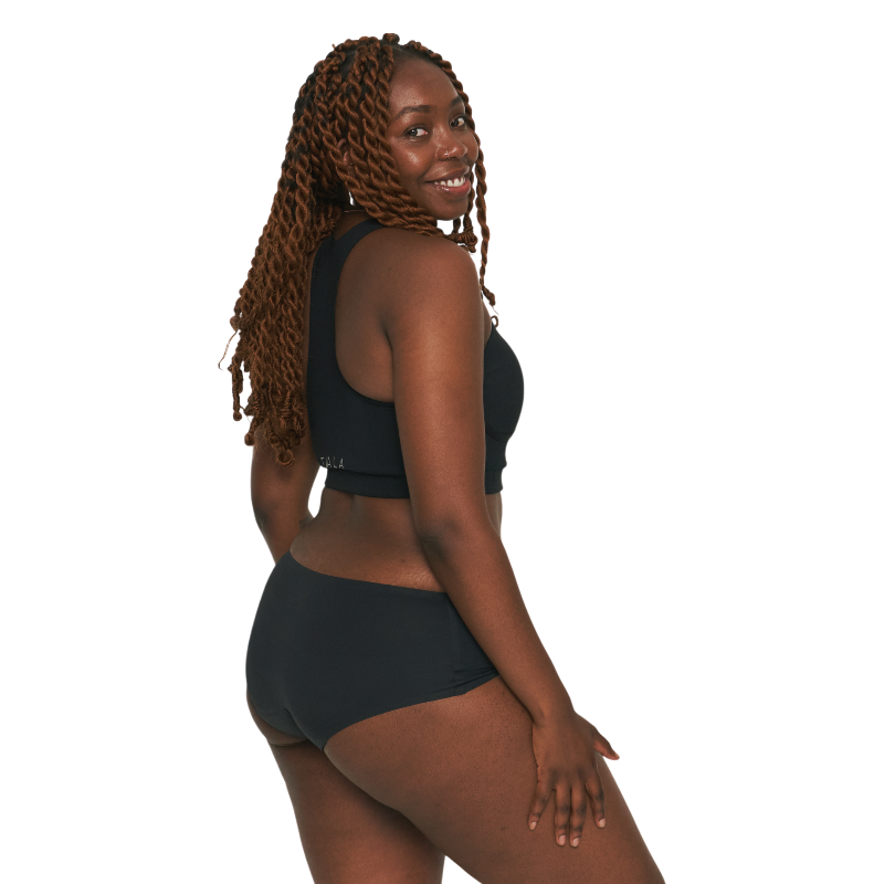 Smoon - Shorty menstruel Amphitrite flux moyen noir | - Ohlala