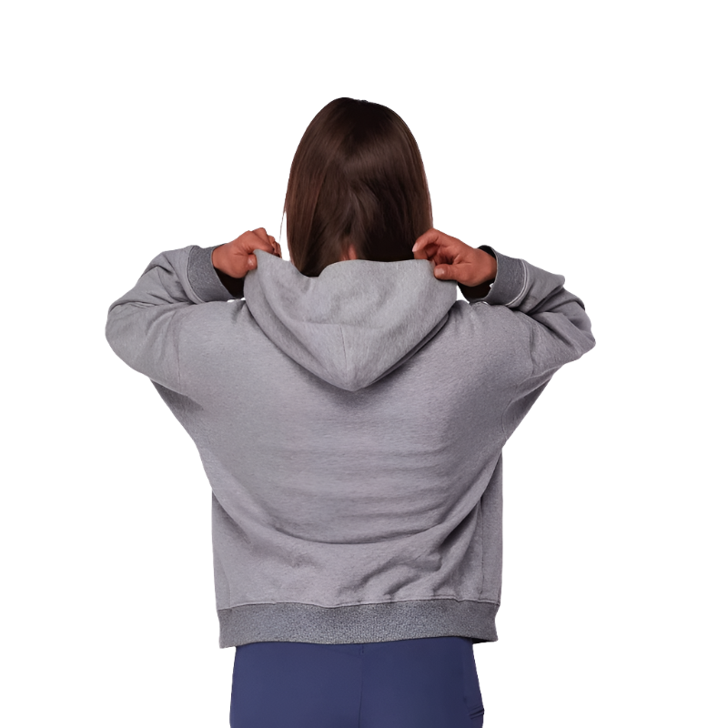 Sabbia Bianca - Sweat à capuche femme Nina gris | - Ohlala