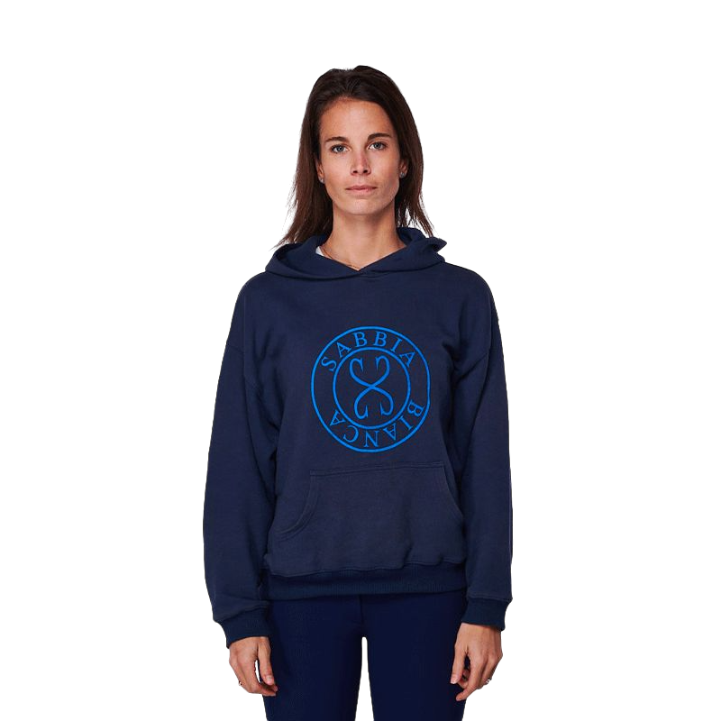 Sabbia Bianca - Sweat à capuche femme Nina marine | - Ohlala