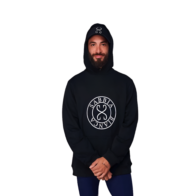 Sabbia Bianca - Sweat à capuche homme Nino noir | - Ohlala
