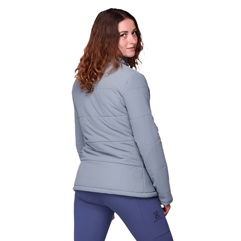 Sabbia Bianca - Manteau manches longues col montant femme Hera gris | - Ohlala