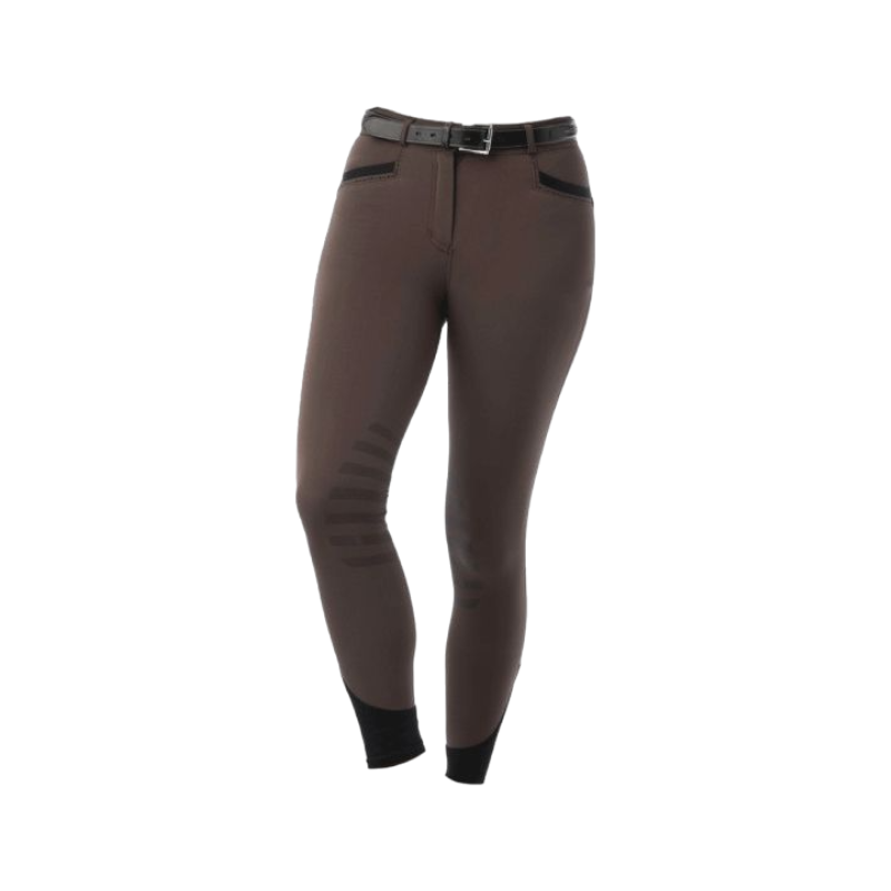 Equithème - Pantalon d'équitation femme Safir brun/ noir | - Ohlala