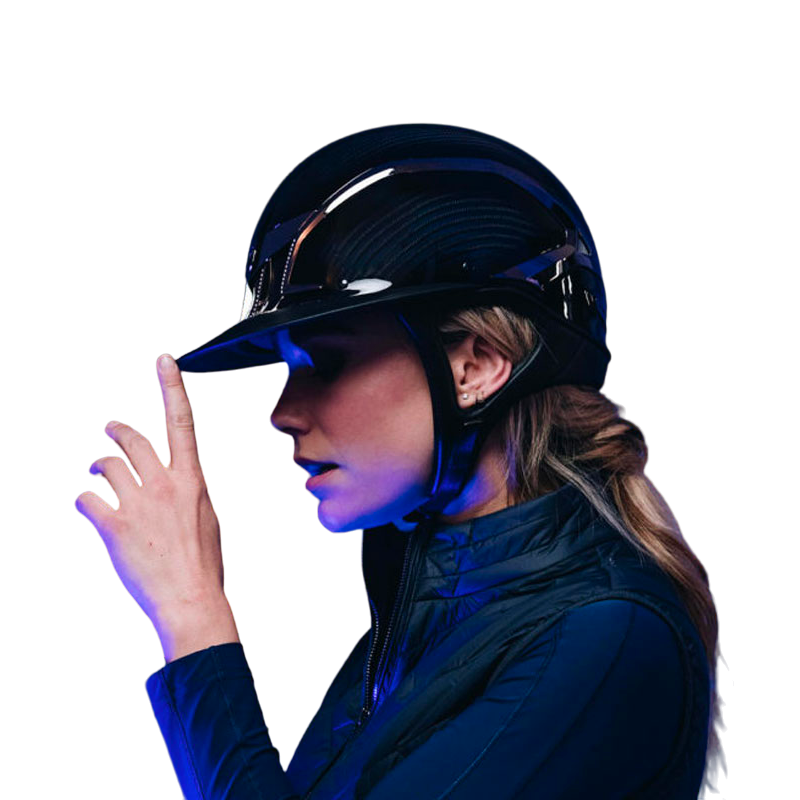 Samshield - Casque XJ Miss carbone marine 52 Swarovski (avec mousse) | - Ohlala