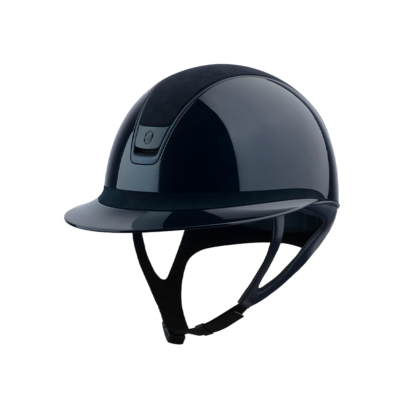Samshield - Casque d'équitation Miss Shield 2.0 Shadowglossy bleu Alcantara | - Ohlala