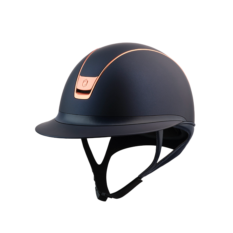 Samshield - Casque d'équitation Miss Shield 2.0 Shadowmatt bleu et rose gold | - Ohlala