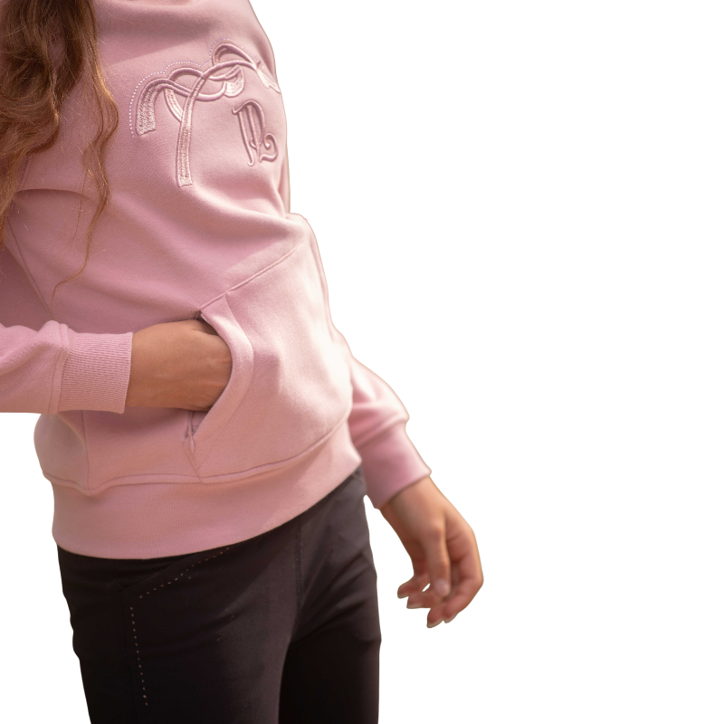 Eden by Pénélope - Sweat à capuche enfant Polly rose poudré | - Ohlala