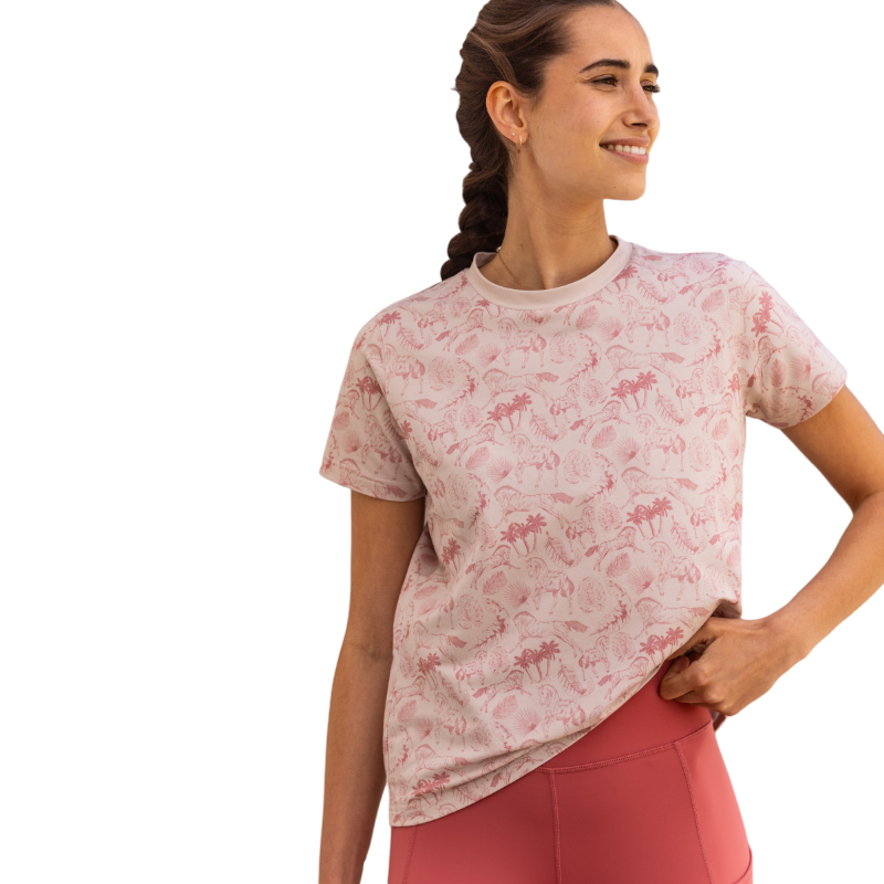 Harcour - T-shirt manches courtes femme Tabatha JouyPink | - Ohlala