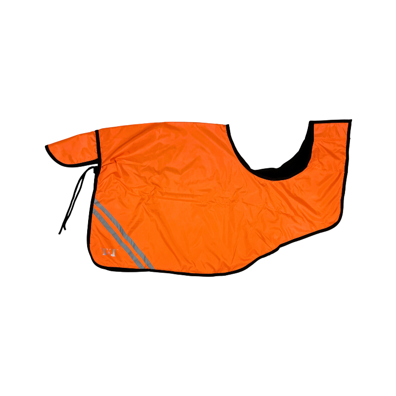 TdeT - Couvre-reins réfléchissant doublé polaire orange 0g | - Ohlala