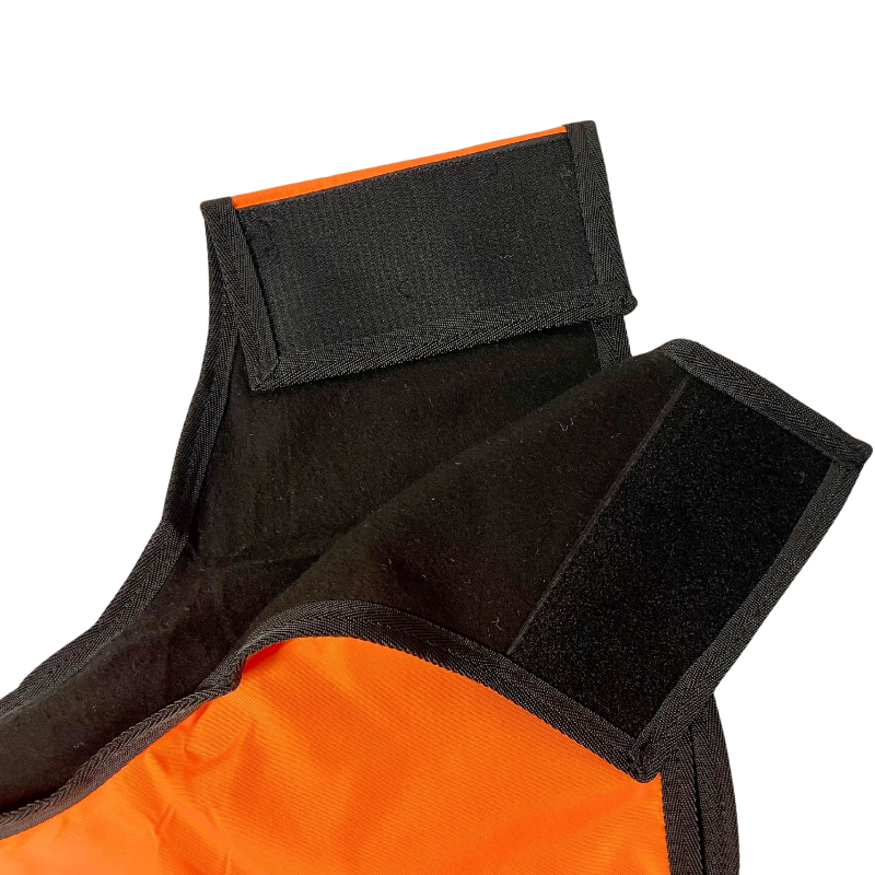 TdeT - Couvre-reins réfléchissant doublé polaire orange 0g | - Ohlala